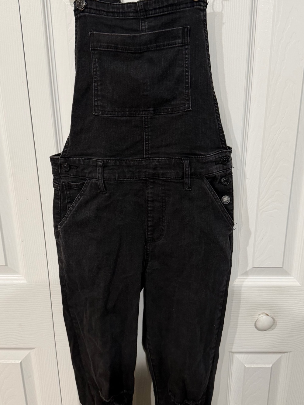 Black Denim Bib Overalls Jumpsuit